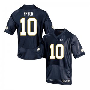 Notre Dame Fighting Irish Men's Isaiah Pryor #10 Navy Under Armour Authentic Stitched College NCAA Football Jersey SMH3399AY
